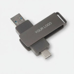 Memoria USB giratoria de doble puerto 50642